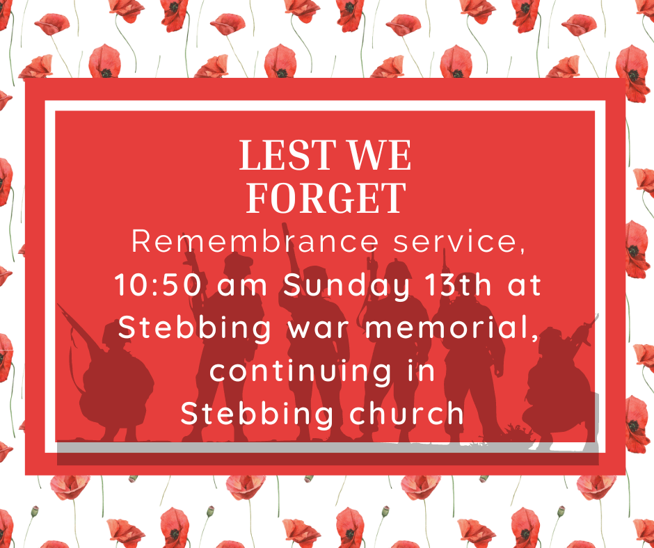 Rembrance service Sunday 13th Stebbing