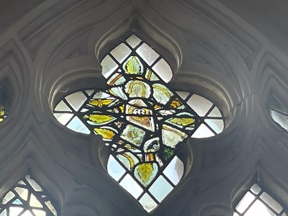 Stained glass window in Stebbing Church