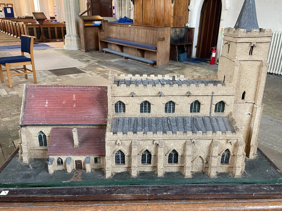 Stebbing Church scale model