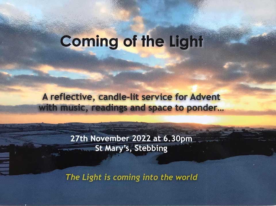 coming of the light Advent service